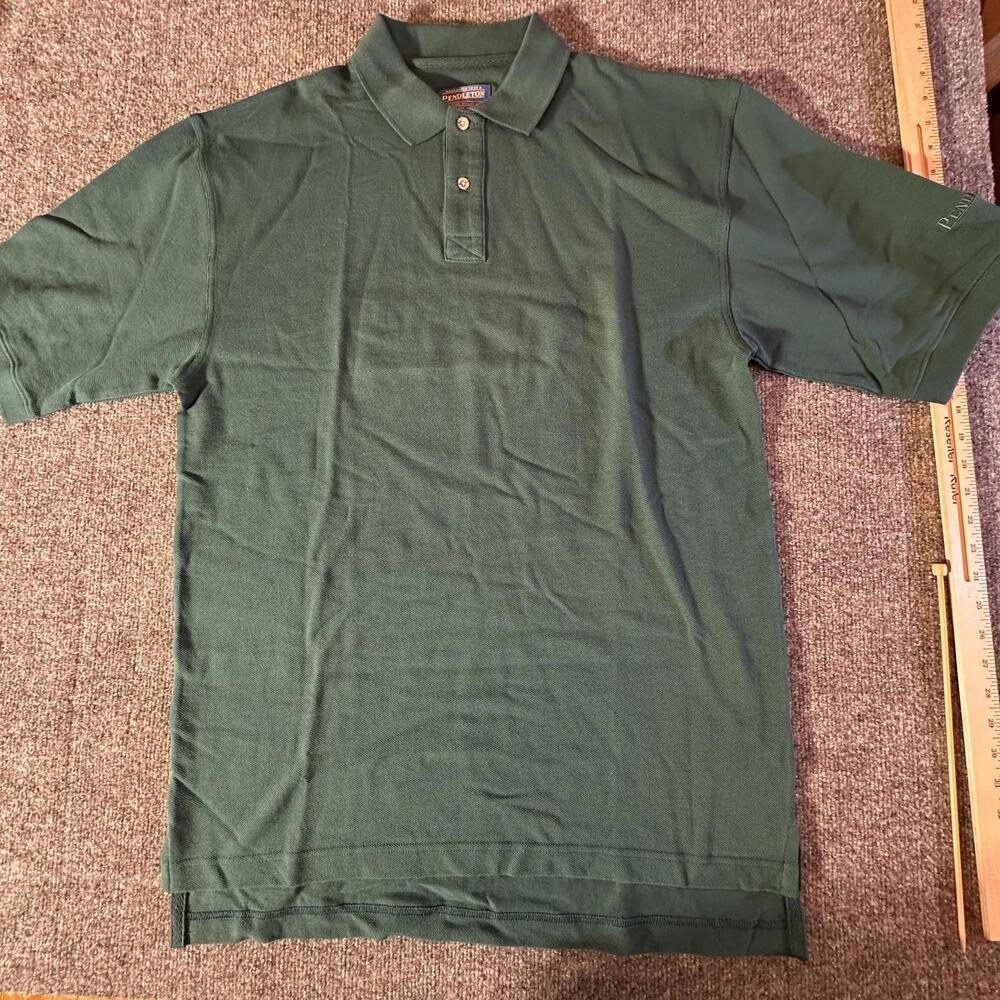 Pendleton Classic Green Polo Shirt‎ - 100% Cotton, Size L